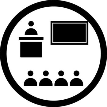 Class Iconic Line Based Form vector