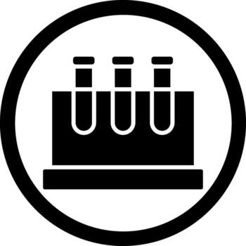 Test Tube Outlined Frame Graphic Object vector