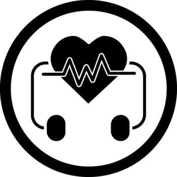 Defribillator Shadowed Flat UI Design vector