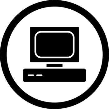 Old Computer Pixel Style Badge vector