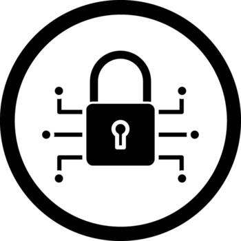 Cyber Security Pixel Grid Based Artwork vector