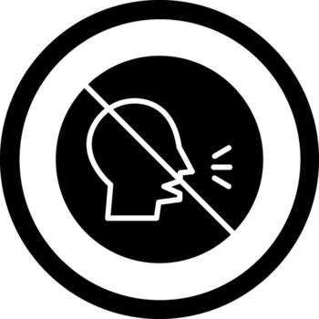 No Talking Color Block Style Badge vector