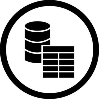 Database Table Digital Application Concept Design vector