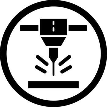 Cnc Machine Color Stroke Symbol vector