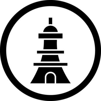 Eiffel Outlined Frame Graphic Object vector