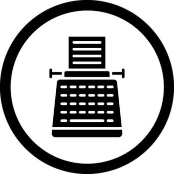 Typewriter Sharp Edge Style Visual vector