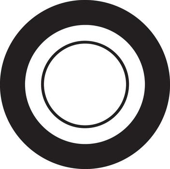 Concentric circles with black outer ring and white inner circles vector