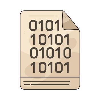 Illustration of Data Code vector