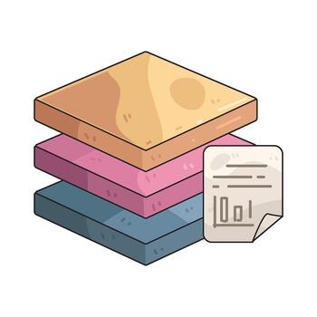 apilado capas con grafico datos ilustración vector