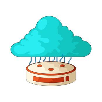Cloud Computing Device Illustration vector