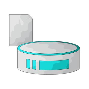 Database Storage with Document Illustration vector