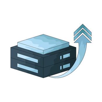 Illustration of Data Upload vector