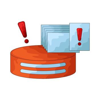 Illustration of Database Error Warning vector