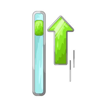 Illustration of Scroll Bar and Arrow Up vector