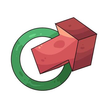 salida flecha ilustración vector