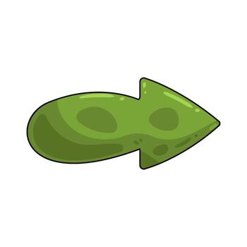 Green Right Arrow Pointer vector