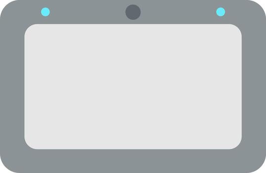 Flat Design Tablet Device with Camera and Indicator Light Gadget vector