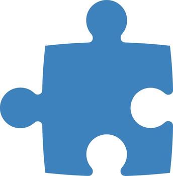 sencillo aislado rompecabezas pedazo conectando elemento diseño para negocio concepto vector