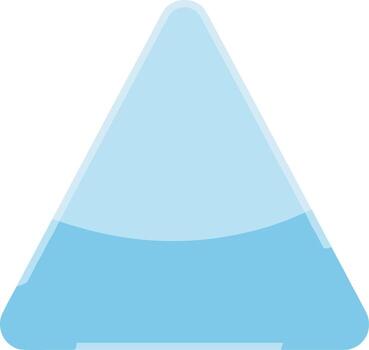 sencillo plano lleno líquido en triángulo matraz ilustración icono vector