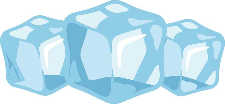 Simple Flat Design Ice Cube Refreshment Cooling Drink Illustration vector