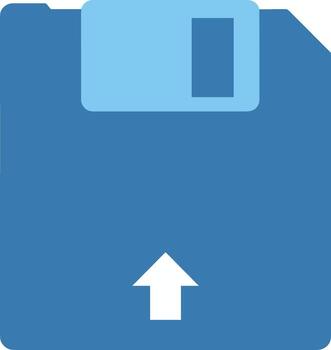 Flat Design Floppy Disk Icon with Arrow Sign Save Concept vector