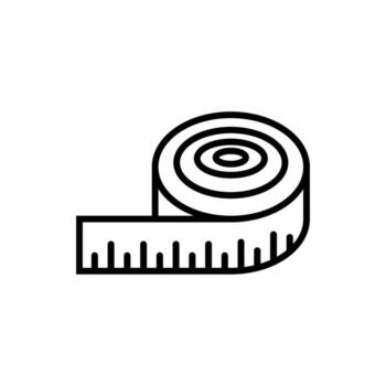 Measure Icons. Measure icon simple sign. Measuring tape icon design illustration for graphic and web. Measure Icon similar design. vector