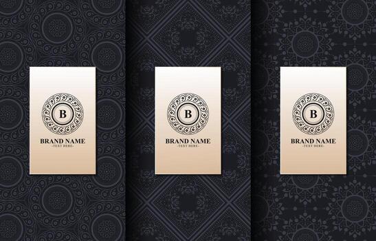 Elegant brand name design templates vector