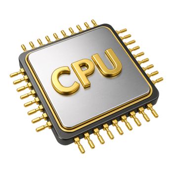 Modern CPU Microprocessor Chip Technology Hardware Isolated png