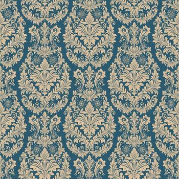 Damask Luxury Decorative Textile Pattern Design Element. vector