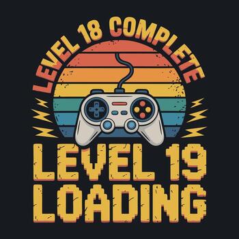 Level Complete Controller Sunset game controller vector
