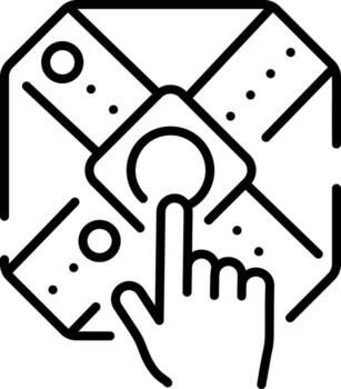 An outline style icon representing trouble game vector