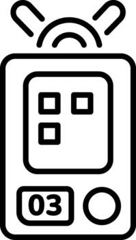 An outline style icon showing gilker decoder vector