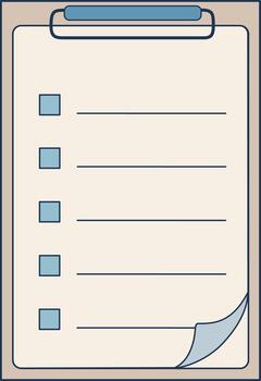 Checklist Notepad Page Memo Notes Book Loose Leaf Paper Illustration vector