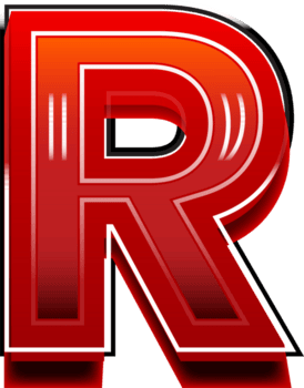 vermelho carta r logotipo Projeto png