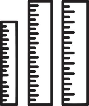 Set of Ruler Illustrations on Transparent Background Design Element for Measurement vector
