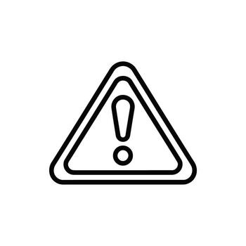 Attention and Warning Sign in Triangle Shape with Exclamation Point Isolated Illustration vector