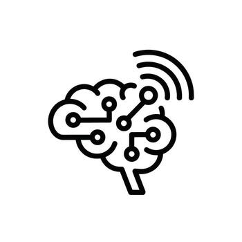 Artificial Intelligence Brain Network Connection Concept Design for Modern Technology Era vector