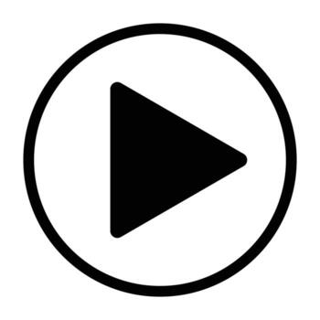 Play button icon. Play button sign and symbol editable stroke isolated on white background. Linear outline for website design. Simple illustration.Eps 10 vector