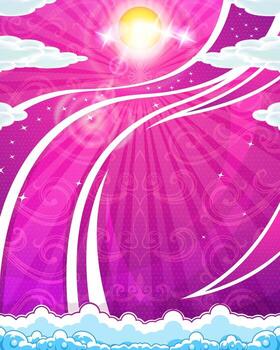Abstract Purple background with added swirl pattern and foam vector