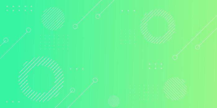 Abstract green neon background with minimal line elements. vector