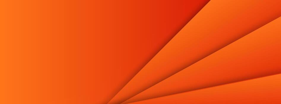 Abstract background Bright orange with layered folded shapes for modern design. vector