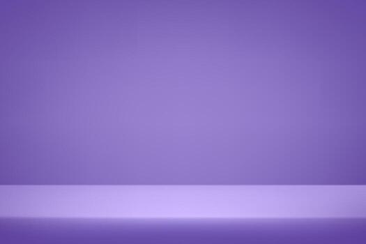 Purple Background Empty Room Studio with table. Space for selling products on the website. illustration. vector