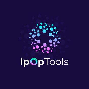 ipoptools logo - resumen tecnología red diseño. vector