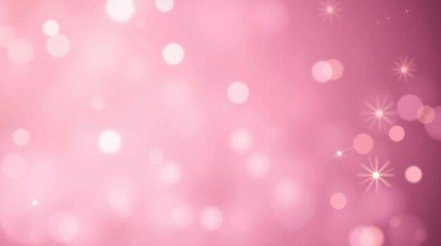 Soft focus pink bokeh lights with subtle sparkles creating a dreamy and romantic background texture photo