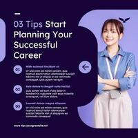 Career Tips for LinkedIn Post template