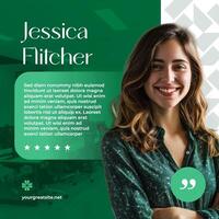 Green Testimonies for LinkedIn Post Template