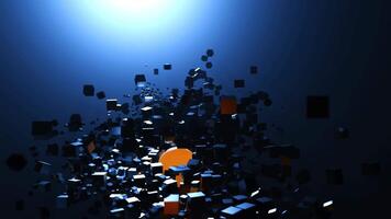 estrella lluvia. resumen movimiento antecedentes brillante vistoso partículas reluciente reluciente partículas con Bokeh. video