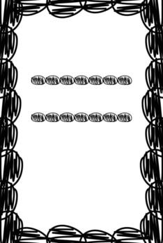 Doodle circles border with abstract swirls. Repeating circle doodles frame or poster vector