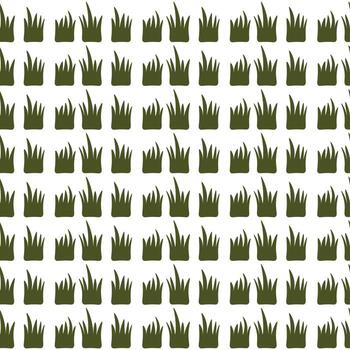 sin costura modelo de sencillo césped mechones. interminable textura presentando resumen verde césped vector