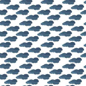 moderno sin costura modelo resumen oscuro nubes, Perfecto para atmosférico decorativo fondo. vector